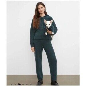 CLUB MONACO Boucle Hoodie Cozy Luxe Loungewear XS Forrest Green